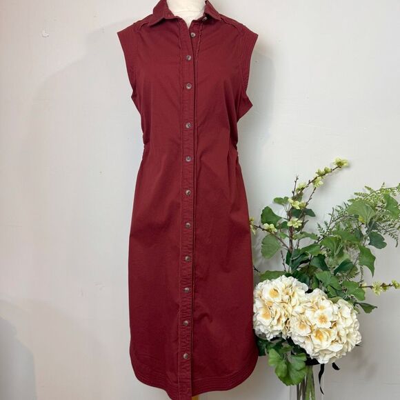 Anthropologie Dresses & Skirts - Pilcro Collared Shirt Dress in Crimson | 10 | Anthropologie | New NWT